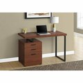 Daphnes Dinnette 48 in. Left & Right Face Metal Computer Desk Cherry - Black DA3079070